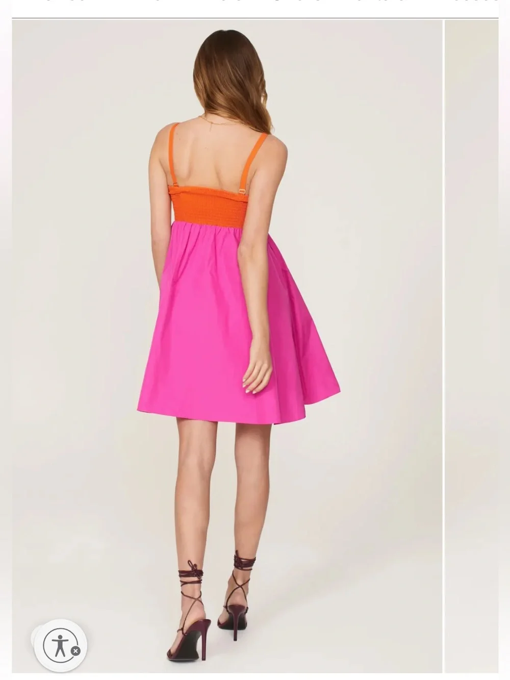 NWOT kate spade Twist Bodice Orange Bust Pink Skirt Mini Dress 6